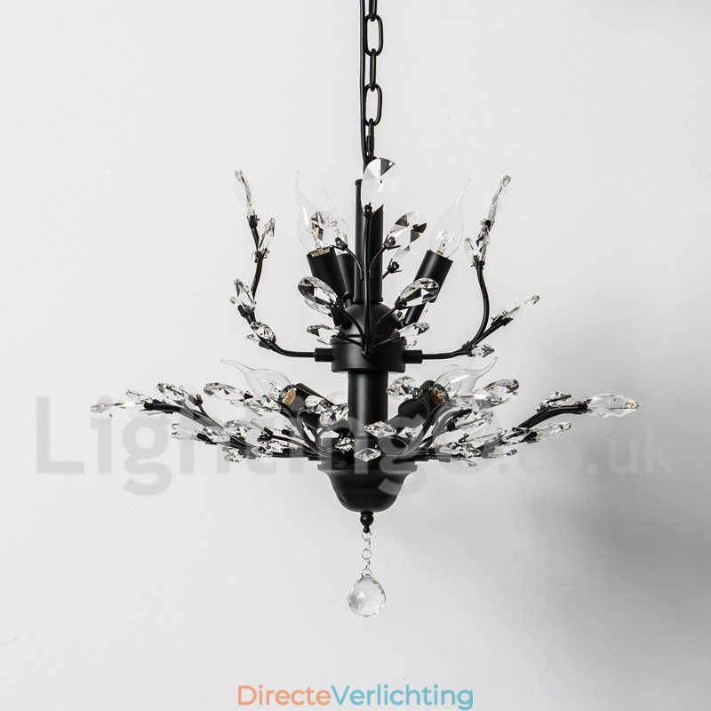 Kristallen ijzeren schilderij kroonluchter met kristallen moderne verlichtingslamp