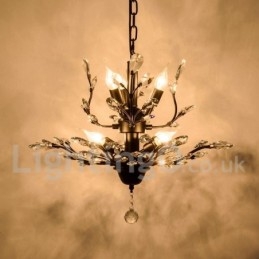 Kristallen ijzeren schilderij kroonluchter met kristallen moderne verlichtingslamp