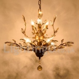Kristallen ijzeren schilderij kroonluchter met kristallen moderne verlichtingslamp