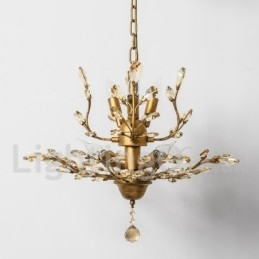 Kristallen ijzeren schilderij kroonluchter met kristallen moderne verlichtingslamp