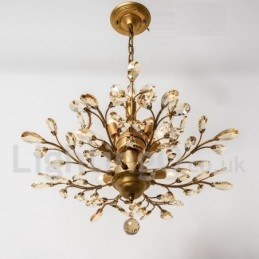 Kristallen ijzeren schilderij kroonluchter met kristallen moderne verlichtingslamp