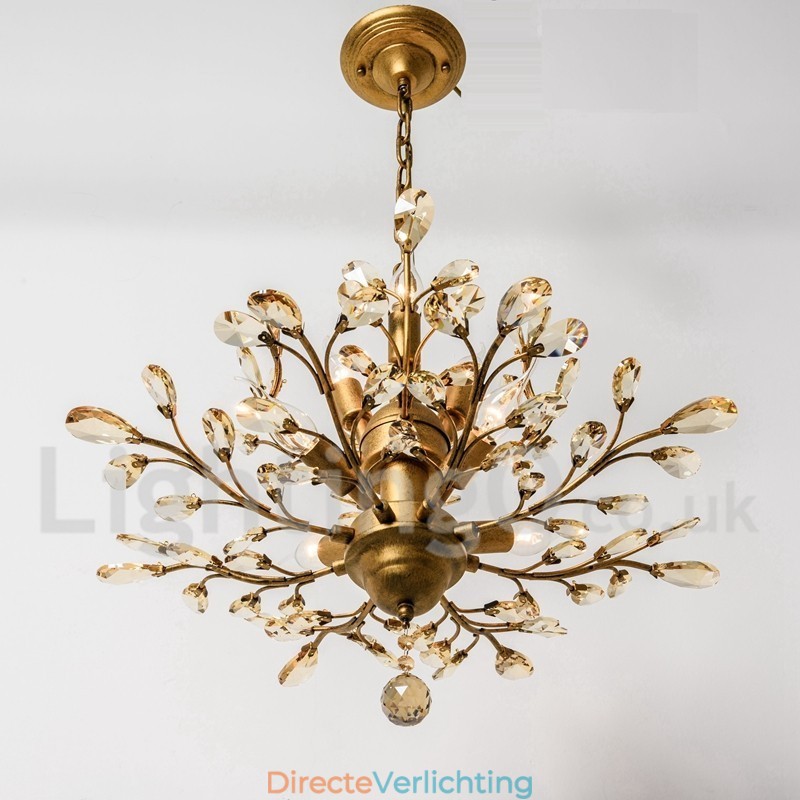 Kristallen ijzeren schilderij kroonluchter met kristallen moderne verlichtingslamp