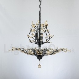 Kristallen ijzeren schilderij kroonluchter met kristallen moderne verlichtingslamp