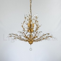 Kristallen ijzeren schilderij kroonluchter met kristallen moderne verlichtingslamp