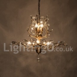 Kristallen ijzeren schilderij kroonluchter met kristallen moderne verlichtingslamp