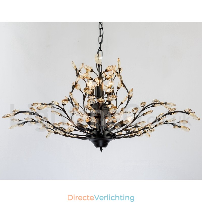 Kristallen ijzeren schilderij kroonluchter met kristallen moderne verlichtingslamp
