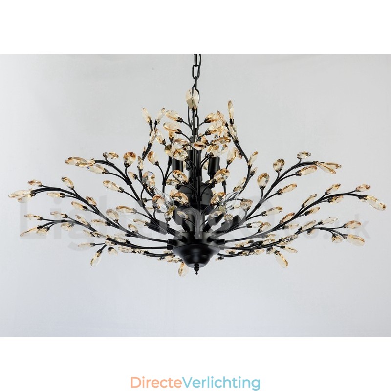 Kristallen ijzeren schilderij kroonluchter met kristallen moderne verlichtingslamp