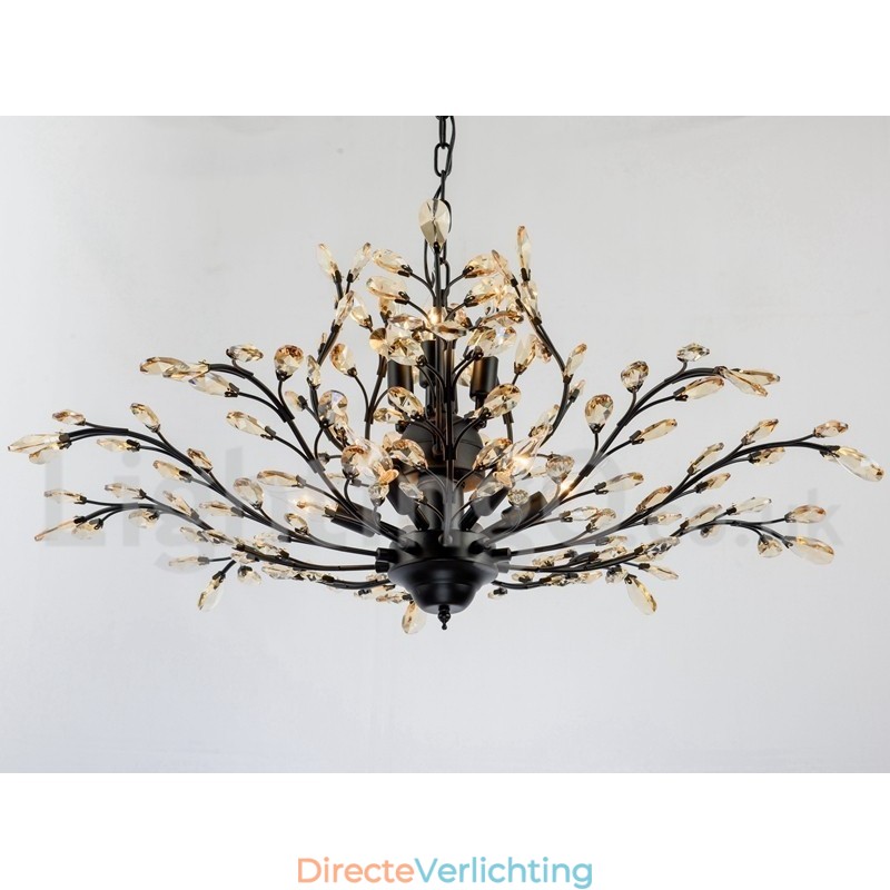 Kristallen ijzeren schilderij kroonluchter met kristallen moderne verlichtingslamp