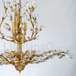 Kristallen ijzeren schilderij kroonluchter met kristallen moderne verlichtingslamp