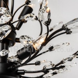 Kristallen ijzeren schilderij kroonluchter met kristallen moderne verlichtingslamp