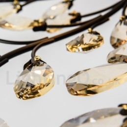 Kristallen ijzeren schilderij kroonluchter met kristallen moderne verlichtingslamp