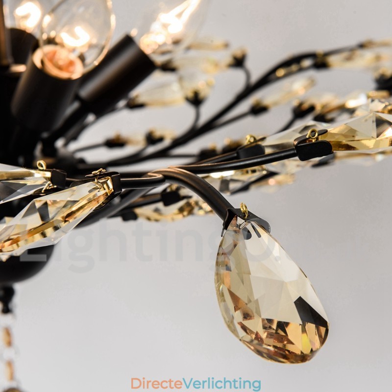 Kristallen ijzeren schilderij kroonluchter met kristallen moderne verlichtingslamp