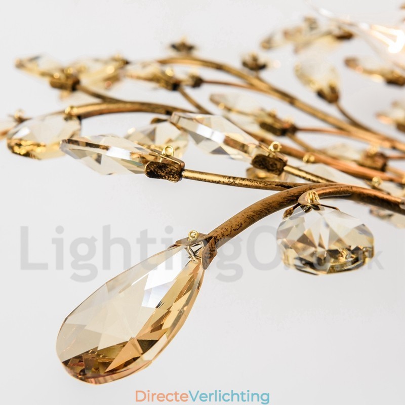 Kristallen ijzeren schilderij kroonluchter met kristallen moderne verlichtingslamp