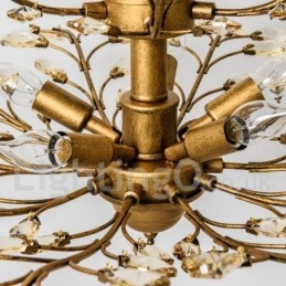 Kristallen ijzeren schilderij kroonluchter met kristallen moderne verlichtingslamp