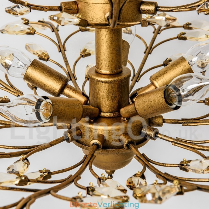 Kristallen ijzeren schilderij kroonluchter met kristallen moderne verlichtingslamp
