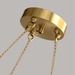 Rustieke Lodge Ronde Kroonluchter in Pure Brass Bean Stijl met Witte Kapjes