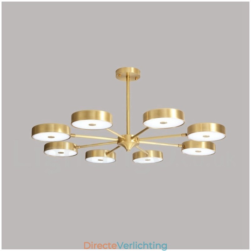 Puur messing rustieke lodge draaibare kroonluchter met acryl kappen