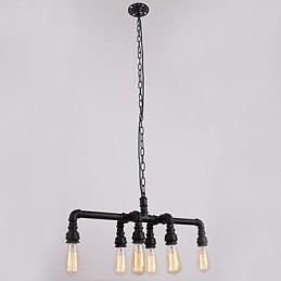 Waterpijp Retro Plating 6Licht Schilderij Hanger