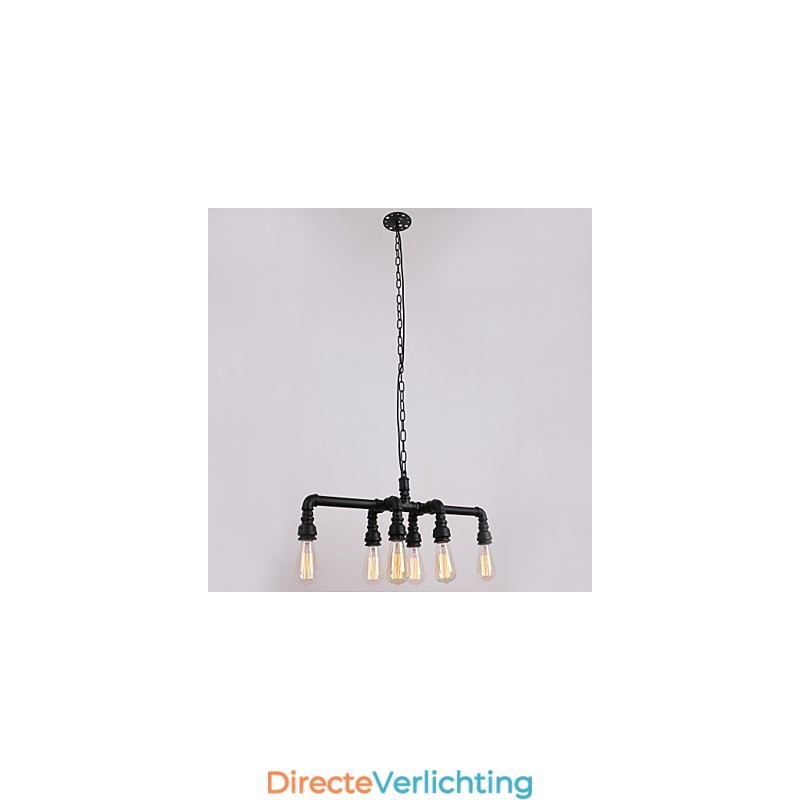 Waterpijp Retro Plating 6Licht Schilderij Hanger