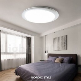 4CM dikke superdunne dimbare moderne eigentijdse Scandinavische stijl plafondlampen met acryl kap met afstandsbediening Kan ook worden gebruikt als wandlamp