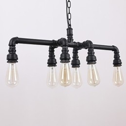 Waterpijp Retro Plating 6Licht Schilderij Hanger