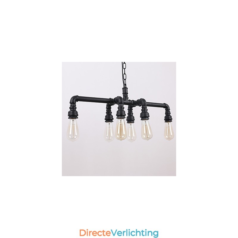Waterpijp Retro Plating 6Licht Schilderij Hanger