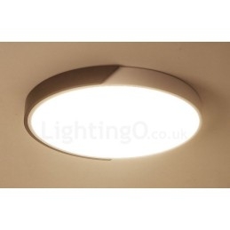 Retro Walnoot Kleur Hout Ultra Dunne Ronde Dimbare Plafondlampen met Acryl Kap Kan Ook Als Wandlamp Worden Gebruikt