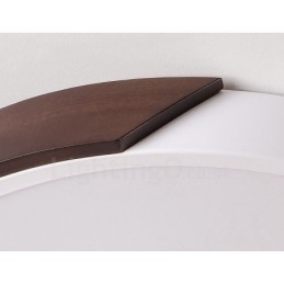 Retro Walnoot Kleur Hout Ultra Dunne Ronde Dimbare Plafondlampen met Acryl Kap Kan Ook Als Wandlamp Worden Gebruikt