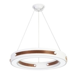 Multi Wood Colours Ring Moderne Hedendaagse Hanglamp met Acryl Kap