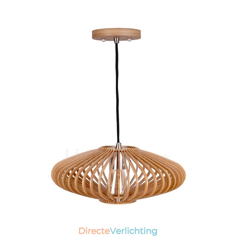 1 Licht Lantaarn Vintage Houten Kroonluchter Industriële Wind Loft Houten Lineaire Hanglamp