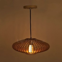1 Licht Lantaarn Vintage Houten Kroonluchter Industriële Wind Loft Houten Lineaire Hanglamp