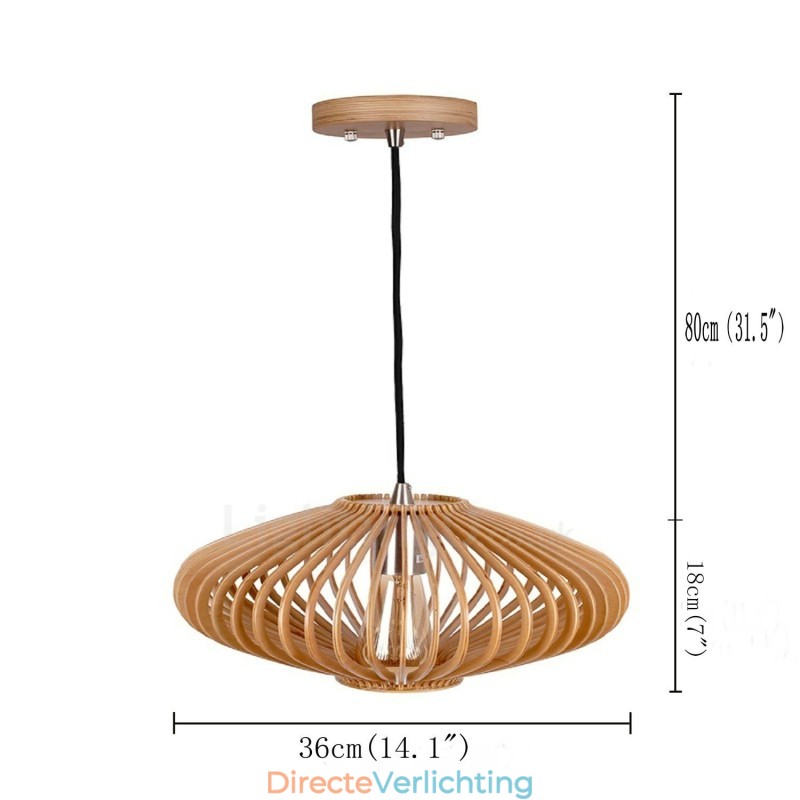 1 Licht Lantaarn Vintage Houten Kroonluchter Industriële Wind Loft Houten Lineaire Hanglamp