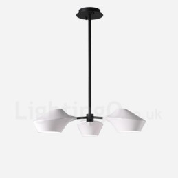Lineaire Retro Kroonluchter 3 Lichts met Acryl Schaduwen Buiten Garage