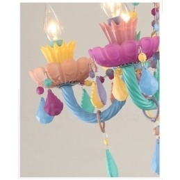 Macaron 18 (12+6) Lichtkroonluchter met Multi Colours Kristallen Kaars Mini Stijl voor Kinderen