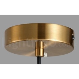 1 Lichte industriële stijl gouden mini-stijl gegalvaniseerde geschilderde afwerking hanglamp met glazen kap