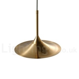 1 Lichte industriële stijl gouden mini-stijl gegalvaniseerde geschilderde afwerking hanglamp met glazen kap