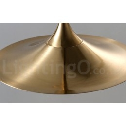 1 Lichte industriële stijl gouden mini-stijl gegalvaniseerde geschilderde afwerking hanglamp met glazen kap