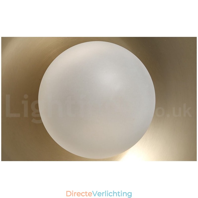 1 Lichte industriële stijl gouden mini-stijl gegalvaniseerde geschilderde afwerking hanglamp met glazen kap