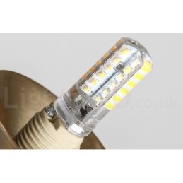 1 Lichte industriële stijl gouden mini-stijl gegalvaniseerde geschilderde afwerking hanglamp met glazen kap