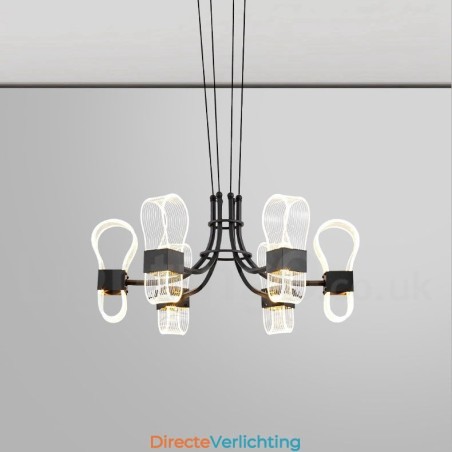 6-lichts Nordic Post Modern Design kroonluchter met acryl kappen 6-lichts Nordic Post Modern Design kroonluchter met acryl kappen