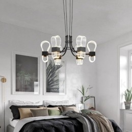 6-lichts Nordic Post Modern Design kroonluchter met acryl kappen