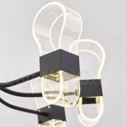 6-lichts Nordic Post Modern Design kroonluchter met acryl kappen