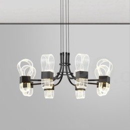 8-lichts Nordic Post Modern 2021 Design Kroonluchter met Acrylkappen