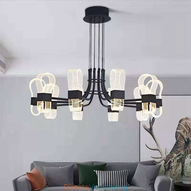10-lichts Nordic Post Modern 2021 Design Kroonluchter met Acrylkappen