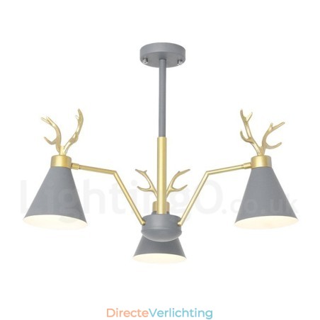 3-lichts Nordic Macaron moderne gewei kroonluchter 3-lichts Nordic Macaron moderne gewei kroonluchter