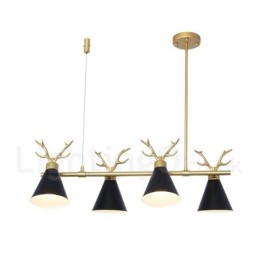 4-lichts Nordic Macaron moderne gewei kroonluchter