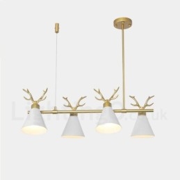 4-lichts Nordic Macaron moderne gewei kroonluchter