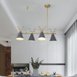 4-lichts Nordic Macaron moderne gewei kroonluchter