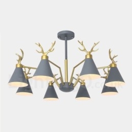 8-lichts Nordic Macaron moderne gewei kroonluchter