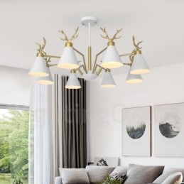 8-lichts Nordic Macaron moderne gewei kroonluchter